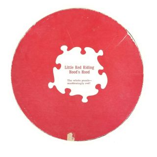 Vintage Springbok Circular Jigsaw Puzzle Little Red Riding Hoods Hood Rare 1970