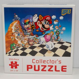 Mario Bros 3 Nintendo Collectors Puzzle 550 Pc Usa Made 24 " X 18 " Jigsaw X