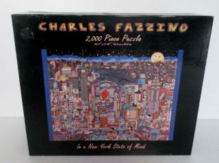 Charles Fazzino 2,  000 Piece Jigsaw Puzzle In A York State Of Mind Ny 3d