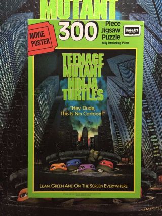 Vintage 1990 Teenage Mutant Ninja Turtles The Movie 300 Piece Puzzle Complete 2
