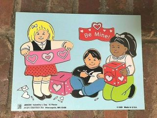 Vintage Valentines Day J606504 Be Mine Judy Instructo Ji 1988 Wood Wooden Puzzle