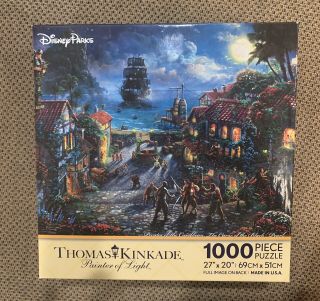Disney Parks Thomas Kinkade Pirates Of The Caribbean 1000 Piece Puzzle