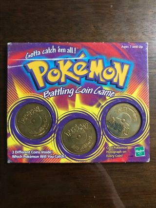 1999 Pokemon Battling Coin Game 80 Slowbro,  107 Hitmonchan,  126 Magmar
