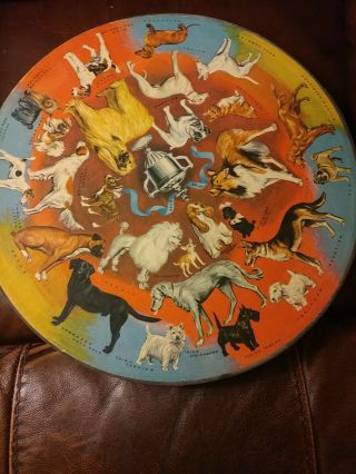 Springbok Circular Jigsaw Puzzle Prize Dogs 500 Piece Vintage