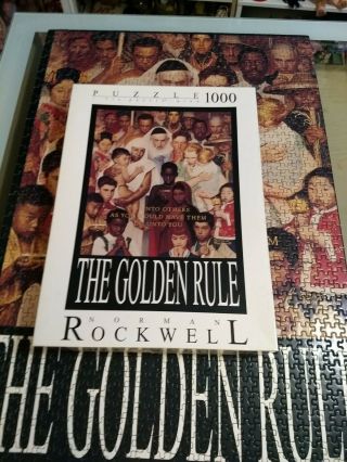 Norman Rockwell The Golden Rule Multi Nations Race 1000 Piece Jigsaw Puzzle Fink
