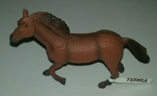 Terra By Battat Farm Animal Brown Horse Pony Mare Toy Figure