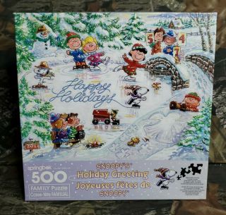 Springbok Hallmark Snoopy ' s Holiday Greeting 500 Family Puzzle 2