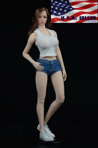 1/6 Tank Top Short Jeans Set B For 12 " Phicen Hot Toys Female Figure ❶usa❶