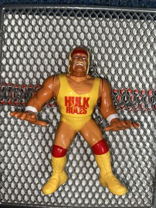 Vintage Wwf Wwe Hasbro Action Figure Hulk Hogan Series 1 Hulk Rules Shirt