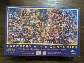 Sunsout 2000 Piece Jigsaw Puzzle - " Tapestry Of The Centuries " With Book