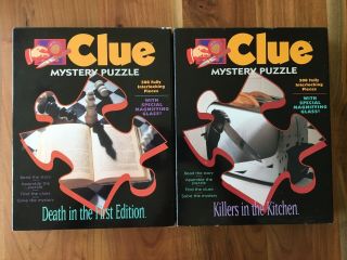 Clue Mystery Puzzle | Killers In The Kitchen,  Death In The First Edition | Vg