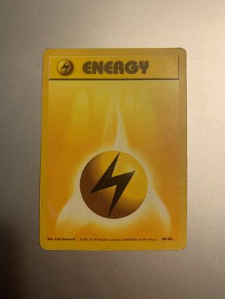 Pokemon Shadowless 1st Edition Lightning Energy Base Set 100/102 Psa 10