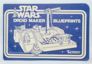 Vintage 1977 Kenner Star Wars Droid Factory Droid Maker Blueprints Instructions