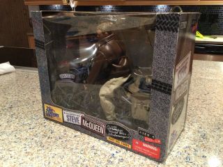 Steve Mcqueen With German World War 2 Motorcycle By 21st Century Toys