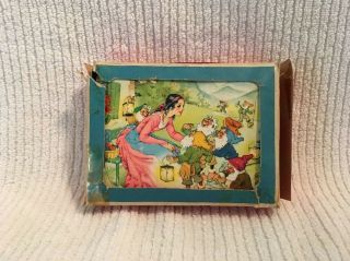 Vintage Bilder Baukasten Wooden 6 - Sided Picture Cubes Of Fairy Tales