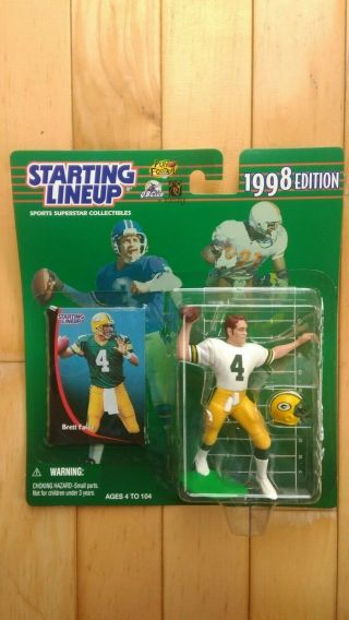 Starting Lineup Slu 1998 Brett Favre Green Bay Packers Nfl Football Hasbro
