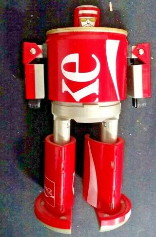 Vtg 1980s Coca - Cola Can Robot Transformer Toy Gen1 1st Generation Complete Rare