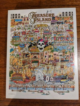 Treasure Island At The Mirage Puzzle 100 Complete Vintage 1994 Gold