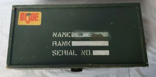 Vintage GI Joe Army Military Foot Locker w/ Tray wood wooden gear box trunk case 2