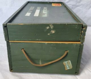 Vintage GI Joe Army Military Foot Locker w/ Tray wood wooden gear box trunk case 3