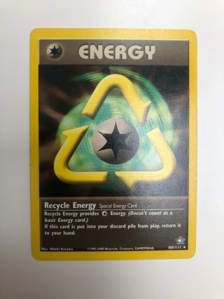 Pokemon Recycle Energy - Neo Genesis Rare 105/111 - Near (nm)