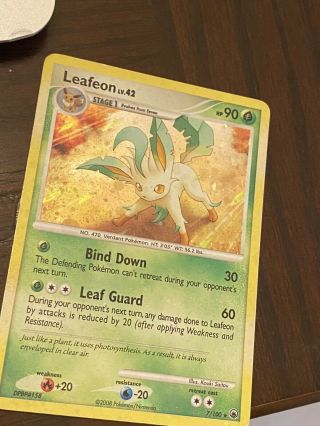Leafeon 7/100 - Holo Rare - Majestic Dawn Set - Pokémon Card - Lp - Collectable