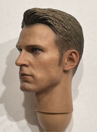 1/6 Hot Toys MMS243 Captain America Winter Soldier Steve Rogers Head Sculpt 2