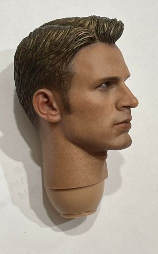 1/6 Hot Toys MMS243 Captain America Winter Soldier Steve Rogers Head Sculpt 3