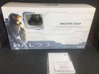 Gentle Giant Xbox Halo 3 Master Chief Green Sparta Deluxe Mini Bust Statue