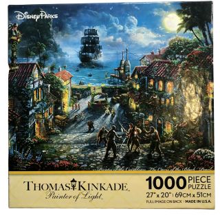 Disney Parks Thomas Kinkade Pirates Of The Caribbean 1000 Piece Puzzle 3379 - 1