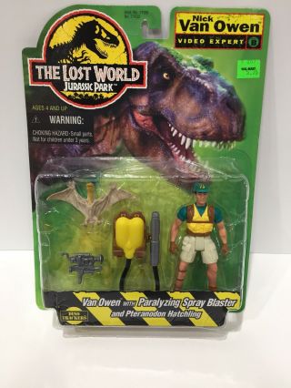 1996 Kenner The Lost World Jurassic Park Nick Van Owen W/ Spray Blaster