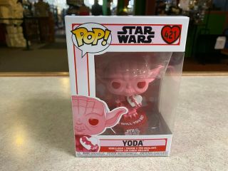 Funko Pop Figure Nib Star Wars Valentines Pink Yoda 421