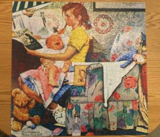The Saturday Evening Post Norman Rockwell The Babysitte Puzzle 1000pcs Pre Owned