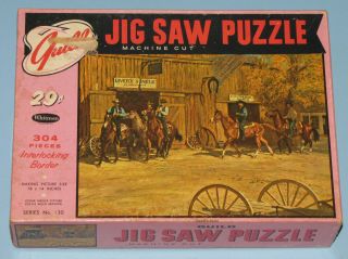 Vintage Whitman Guild Picture Puzzle Jigsaw " Sheriff 