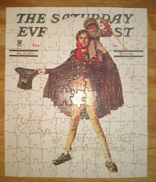 1979 Norman Rockwell Saturday Evening Post " A Christmas Carol " 132 Piece Puzzle