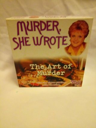 Murder She Wrote The Art Of Murder 750 Piece Mystery Jigsaw Puzzle Complete