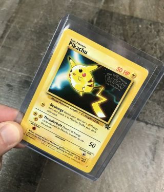Pokemon Pikachu - 4 - Black Star Promo - Kids Wb Wotc Stamp Stamped