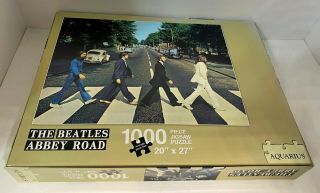 The Beatles Abbey Road 1000 Piece Puzzle Aquarius 20”x 27” Inch.  Complete 2
