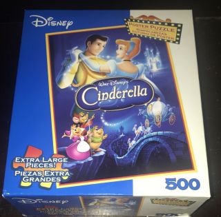 Mega Disney Princess Cinderella Movie Poster Puzzle 500 Piece Jigsaw Mice Prince
