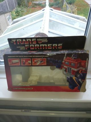 Vintage G1 Transformers Optimus Prime Box And Foam Insert Only