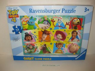 Ravensburger Jigsaw Puzzle Toy Story 4 Giant Floor Puzzle 24 Piece Open Box