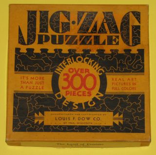 Vtg Jig - Zag Picture Puzzle Jigsaw " The Land Of Promise " Ship Colonial Fun Shapes