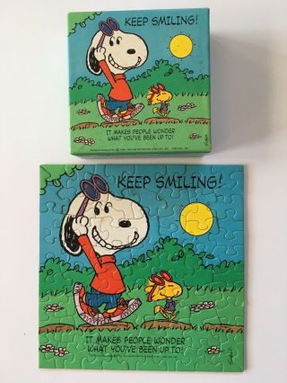 Snoopy Woodstock Keep Smiling Springbok Mini Jigsaw 7 