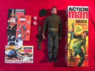Vintage Action Man 40th Anniversary Boxed Soldier Figure Gripping Hands