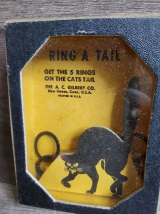 VINTAGE A.  C.  GILBERT RING A TAIL DEXTERITY BOXED PUZZLE 2