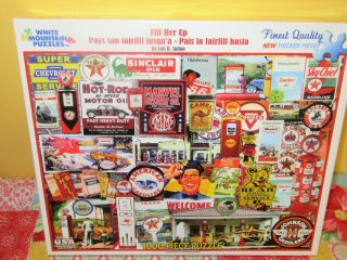 White Mountain Vintage Gas & Oil Fill Her Up 1000 Piece Puzzles