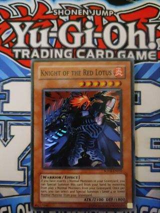 Yugioh Knight Of The Red Lotus Sovr Rare Unlimited N/m