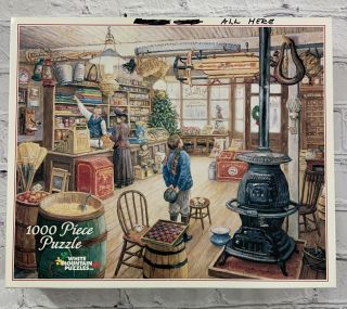 White Mountain 1000 Piece Puzzle The Olde General Store 24 X 30 Usa Made 2007
