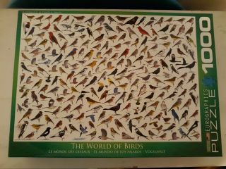 " The World Of Birds " David A.  Sibley 1000 Piece Jigsaw Puzzle Eurographics