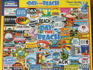White Mountain 1000 Piece Jigsaw Puzzle “ A Day At The Beach”